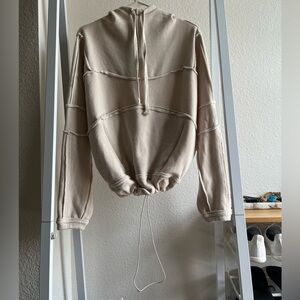 Alo Yoga Dimension Hoodie in Bone/Off White  Size X-Small